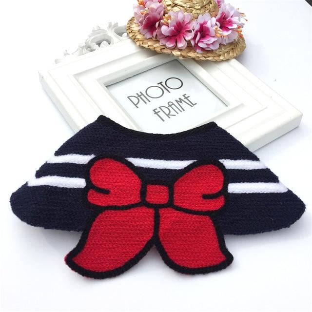Korean Pet Dog Collar Saliva Towel Cat Dog Hand-Woven Pet Accessories Pet Triangle Scarf Bib