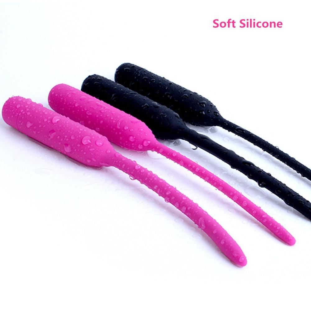 Male Penis Plug 10 Speed Vibrator Urethral Dilator Sounding Rod Silicone Electric Massager Adult Sex Toys for Men Masturbator