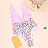 2019 Floral Print Swimsuit Women'S Beach Fashion Pink Swimwear Women Suit Bath High Quality One Piece Swimsuit Female Monokini