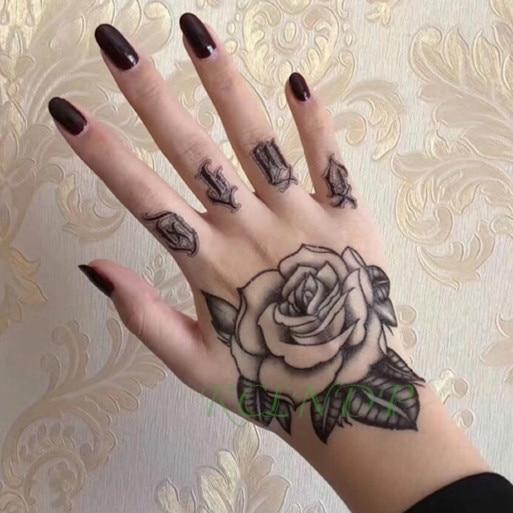 Waterproof Temporary Tattoo Sticker Skull Head Fake Tatto Flash Tatoo back of hand foot tatouage for Girl Men Women