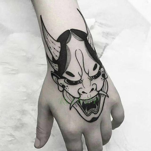 Waterproof Temporary Tattoo Sticker Skull Head Fake Tatto Flash Tatoo back of hand foot tatouage for Girl Men Women