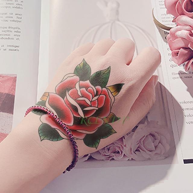 Waterproof Temporary Tattoo Sticker Skull Head Fake Tatto Flash Tatoo back of hand foot tatouage for Girl Men Women