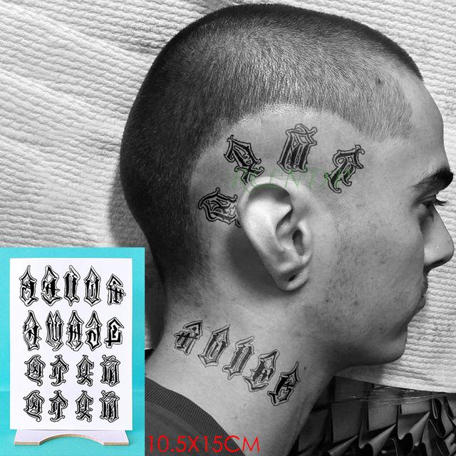 Waterproof Temporary Tattoo Sticker Skull Head Fake Tatto Flash Tatoo back of hand foot tatouage for Girl Men Women