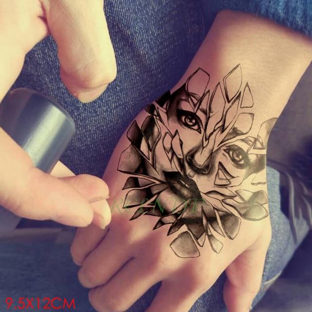 Waterproof Temporary Tattoo Sticker Skull Head Fake Tatto Flash Tatoo back of hand foot tatouage for Girl Men Women