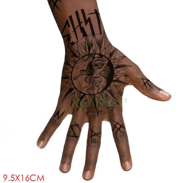 Waterproof Temporary Tattoo Sticker Skull Head Fake Tatto Flash Tatoo back of hand foot tatouage for Girl Men Women