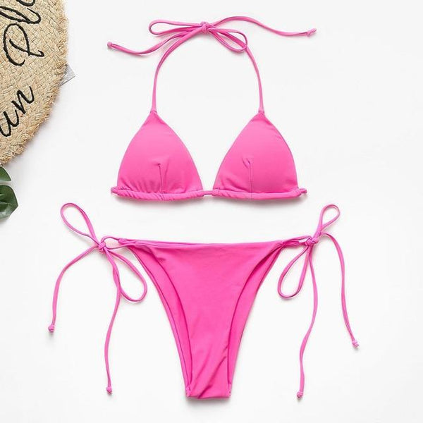 Aartiee Neon bikini 2019 Push up Sexy Brazilian bikini set triangle bathers woman swimwear Micro swimsuit female string biquini