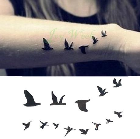 Waterproof Temporary Tattoo Sticker Feather fly bird Flash Tatoo Fake Tatto arm leg Wrist Foot hand shoulder For Girl Men Women