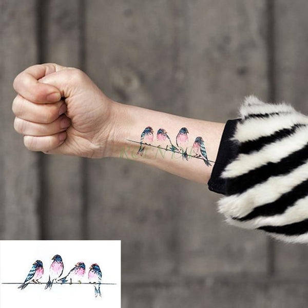 Waterproof Temporary Tattoo Sticker Feather fly bird Flash Tatoo Fake Tatto arm leg Wrist Foot hand shoulder For Girl Men Women