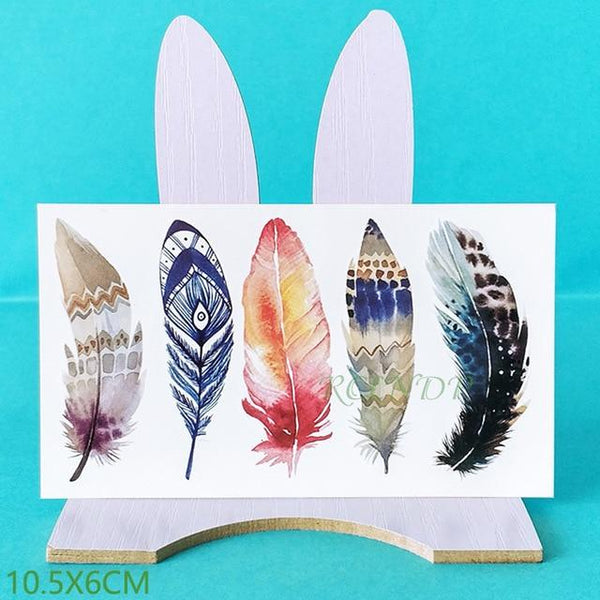 Waterproof Temporary Tattoo Sticker Feather fly bird Flash Tatoo Fake Tatto arm leg Wrist Foot hand shoulder For Girl Men Women