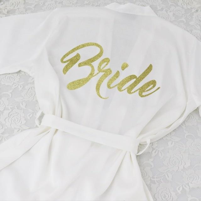 Lace Sleeve Sexy Women Nightwear Peignoir Mariage Wedding Kimono Chiffon Silk Female Bathrobes Bridemaid Robes Personalized Name