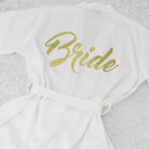 Lace Sleeve Sexy Women Nightwear Peignoir Mariage Wedding Kimono Chiffon Silk Female Bathrobes Bridemaid Robes Personalized Name
