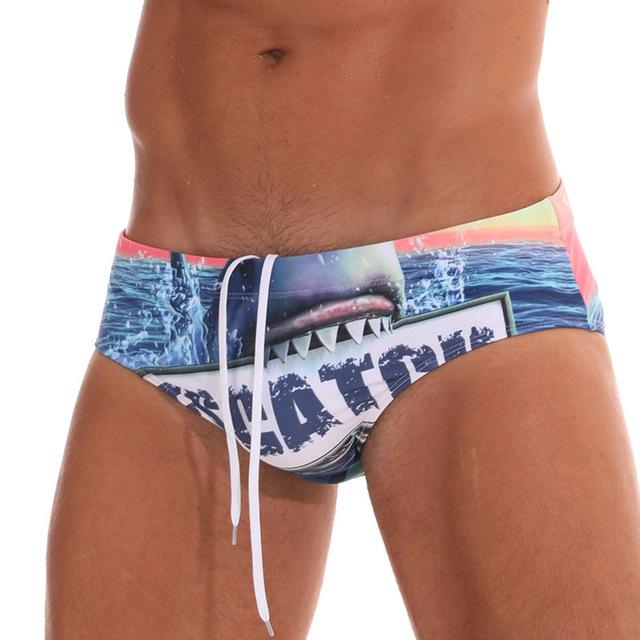 2018 Men 's Swimwear Underwear Men's Swimsuits Swim Trunks Boxer Briefs Beachwear Sexy Swim Beach Shorts High Quality