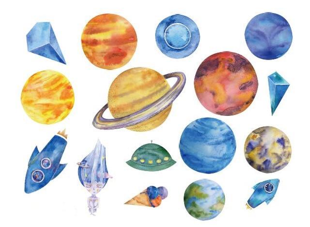 Waterproof Temporary Fake Tattoo Stickers Classic Planet Arrow Geometric Large Design Body Art Make Up Tools