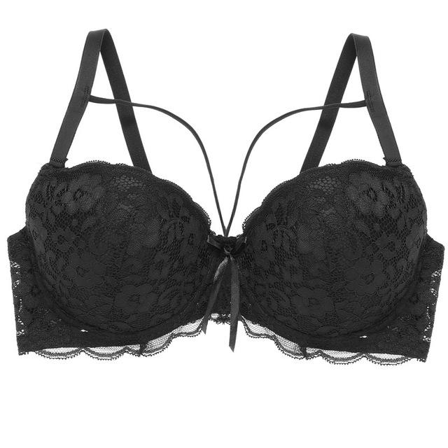 Thin Women Plus Size Bra B C Super Beautiful Front Bralette Lace Bra Female Lingerie Deep V Sexy Big Size Bra Women Brassiere