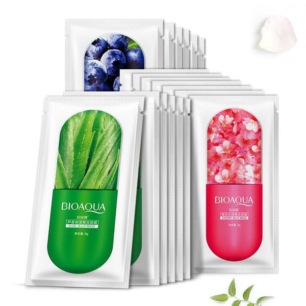 3 Color HOT Skin Care Aloe Vera Blackberry Plant Facial Mask Moisturizing Oil Control Wrapped Mask Face Mask Face Care