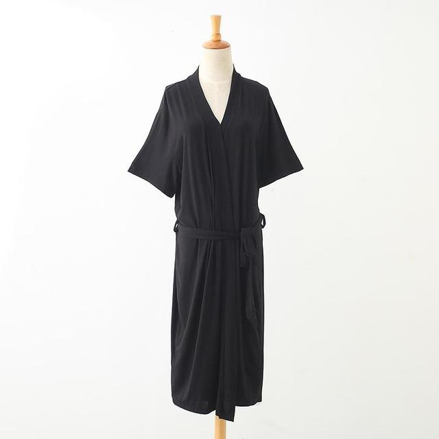 Comfortable Modal Solid Robe Gown Kimono Bathrobe Dress Sleepwear Home Clothing Casual Cotton Bride Bridesmaid Wedding Robes
