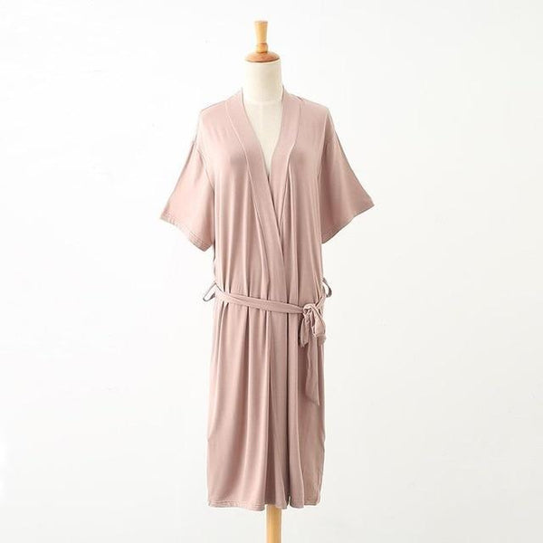 Comfortable Modal Solid Robe Gown Kimono Bathrobe Dress Sleepwear Home Clothing Casual Cotton Bride Bridesmaid Wedding Robes