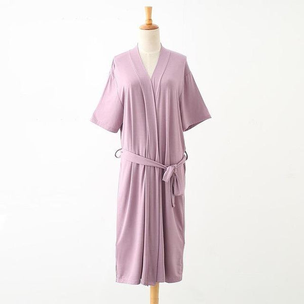 Comfortable Modal Solid Robe Gown Kimono Bathrobe Dress Sleepwear Home Clothing Casual Cotton Bride Bridesmaid Wedding Robes