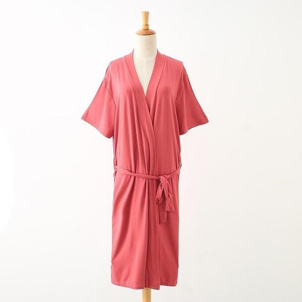 Comfortable Modal Solid Robe Gown Kimono Bathrobe Dress Sleepwear Home Clothing Casual Cotton Bride Bridesmaid Wedding Robes