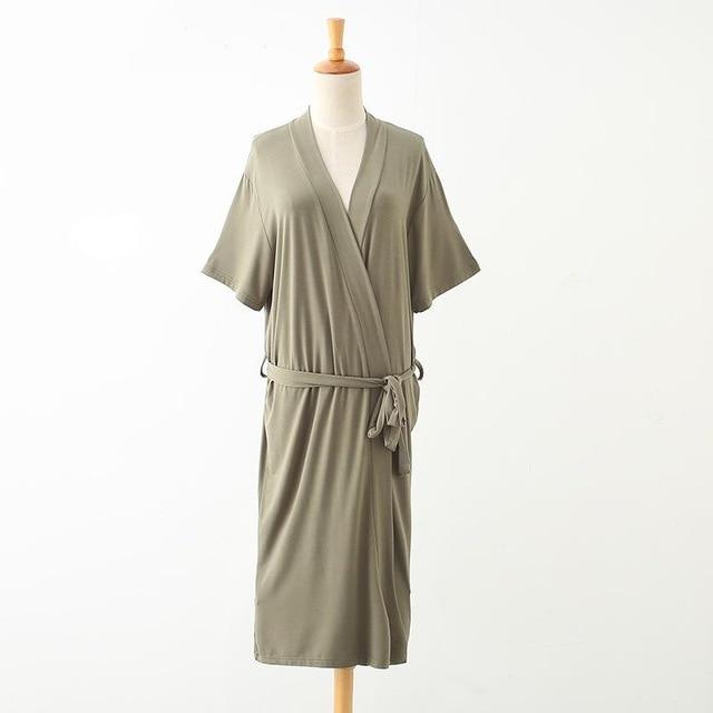 Comfortable Modal Solid Robe Gown Kimono Bathrobe Dress Sleepwear Home Clothing Casual Cotton Bride Bridesmaid Wedding Robes