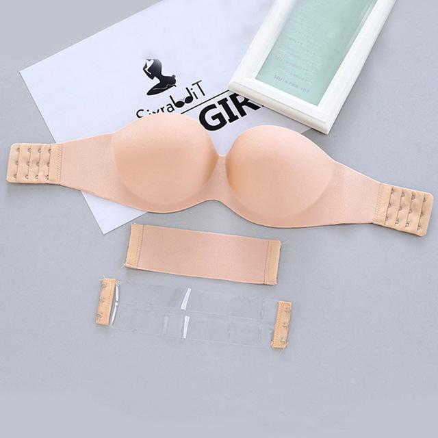 Sexy Invisible Bras For Women Magic Strapless Lingerie Push Up Bra Backless Bralette 1/2 Cup Brassiere Underwear Wedding Dress