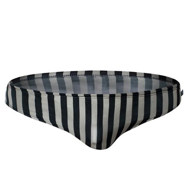 Men Swimsuit Striped Blue Red Black Swimwear Man Drawstring Swimming Suit Beachwear Elastic Quick Dry Breathable Swim Briefs Man