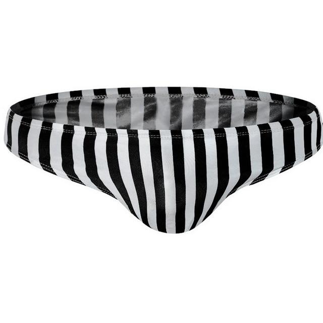 Men Swimsuit Striped Blue Red Black Swimwear Man Drawstring Swimming Suit Beachwear Elastic Quick Dry Breathable Swim Briefs Man