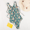 2019 Floral Print Swimsuit Women'S Beach Fashion Pink Swimwear Women Suit Bath High Quality One Piece Swimsuit Female Monokini