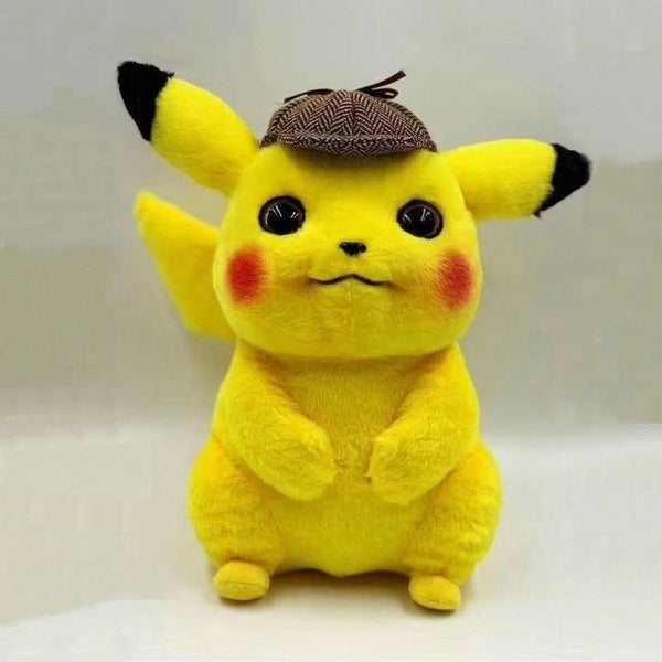 High quality Pikachu Detective Stuffed Toys Japan Anime Game Dolls toys for Boy Cherry blossom head Lady Pikachu Shout Pikachu
