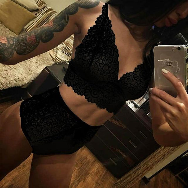 CDJLFH Valentine's Day Sexy Lingerie Hot Erotic Lace Deep V-Neck Teddy Sexy Erotic Underwear Lingerie Lenceria Sexy Costumes