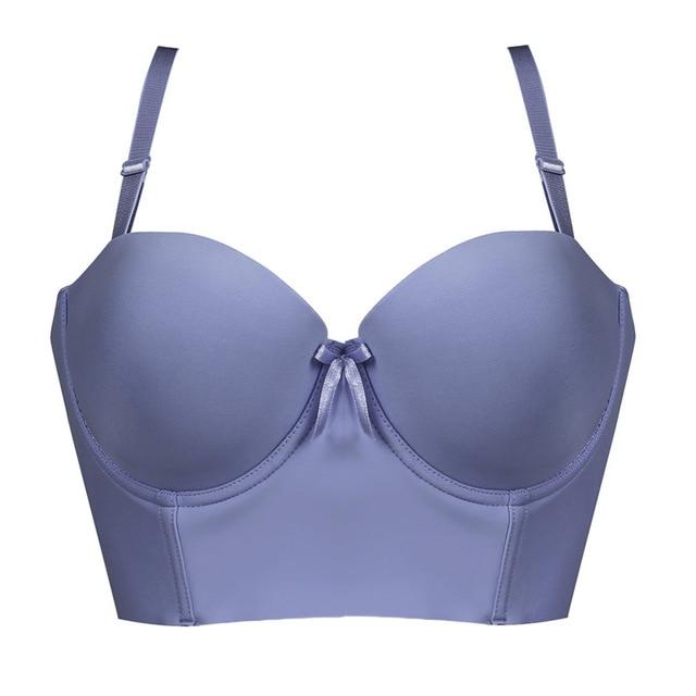 Fashion Super Push Up Bras Smooth One-Piece Seamless Adjustable Straps Breathable Underwear Women Brassiere 1/2 Cup Bras