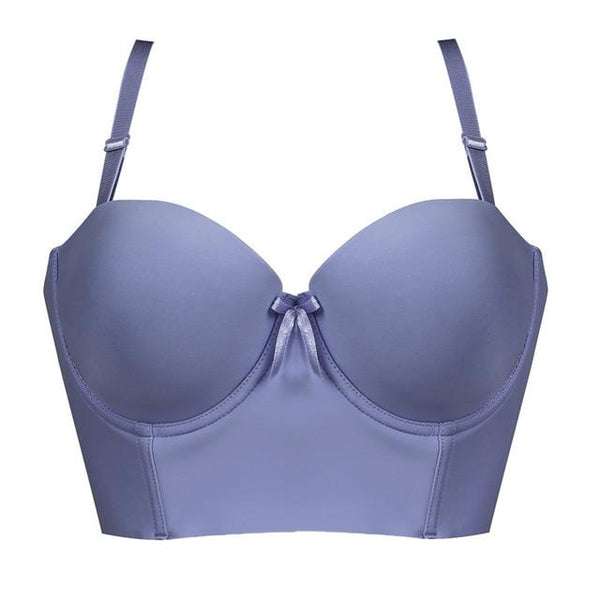 Fashion Super Push Up Bras Smooth One-Piece Seamless Adjustable Straps Breathable Underwear Women Brassiere 1/2 Cup Bras