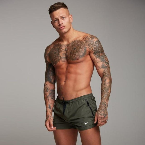 Summer Swimming Shorts For Men Quick Dry Swimwear Men Swimsuit Sport Gym Shorts Surf Boxer men's beach shorts Swim Trunks homme