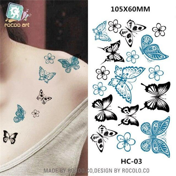 Body Art waterproof temporary tattoos paper for men women fashion 3d English letter design flash tattoo sticker HC1134