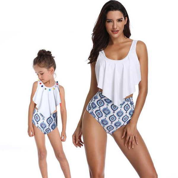 2PS Mommy and me swimsuit Mother and Daughter Swimsuit mommy and me Swimwear Bikini 2019 Summer Family Matching Outfits Swimsuit