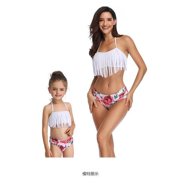 2PS Mommy and me swimsuit Mother and Daughter Swimsuit mommy and me Swimwear Bikini 2019 Summer Family Matching Outfits Swimsuit