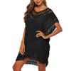 2019 Beach Cover Up Crochet Knitted Tassel Tie Beachwear Tunic Long Pareos Summer Swimsuit Cover Up Sexy See-through Beach Dress