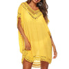 2019 Beach Cover Up Crochet Knitted Tassel Tie Beachwear Tunic Long Pareos Summer Swimsuit Cover Up Sexy See-through Beach Dress