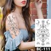 1 Sheet Chest Body Tattoo Temporary Waterproof Jewelry Lace Totem Lotus Mandala tatto Decal Waist Art Tatoo Sticker Women