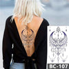 1 Sheet Chest Body Tattoo Temporary Waterproof Jewelry Lace Totem Lotus Mandala tatto Decal Waist Art Tatoo Sticker Women