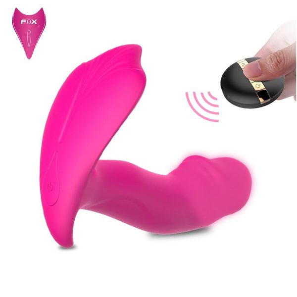 FOX Sex Toys for  Women Wearable Invisible Panties Vibrator Wearable Butterfly vibrate Dildo Wireless Remote Vibrator For Female