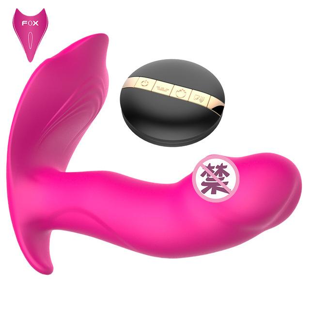 FOX Sex Toys for  Women Wearable Invisible Panties Vibrator Wearable Butterfly vibrate Dildo Wireless Remote Vibrator For Female