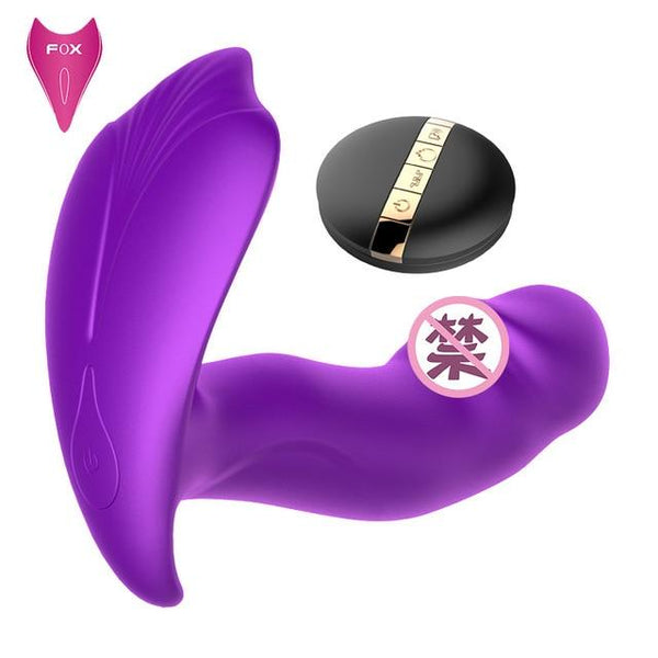 FOX Sex Toys for  Women Wearable Invisible Panties Vibrator Wearable Butterfly vibrate Dildo Wireless Remote Vibrator For Female