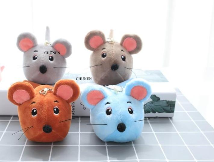 Mini Cute 9CM Approx. , Lovely Mini Mouse Toys , 4Colors , Stuffed Plush Animal Toy , key chain Dolls