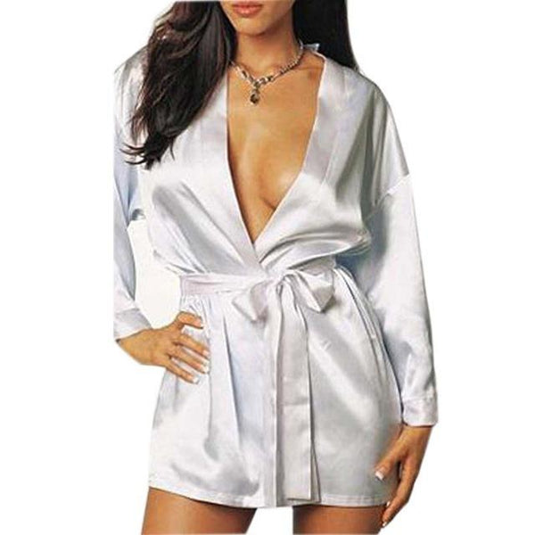 Sexy Silk Nightgown Women Plus Size Pajamas Lace Bathrobe Nightdress Kimono Lingerie Home Dress Sleepwear Bridesmaid Robes #D