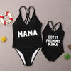 2019 New Mother and Girls One Piece Swimsuit Sweet Mom Daughter Swimwear Swimsuit Bathing suit Monokini Swimming Suit For Family