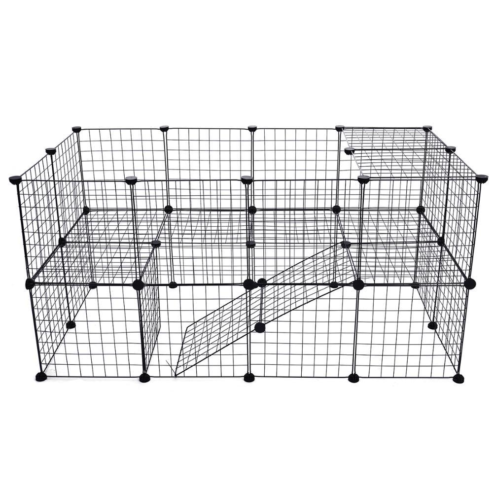 DIY Pet Fences Dog Cage Playpen Iron Net Cat Puppy Kennel House Animal Bird Rabbit Guinea Pig Playing Sleeping Room