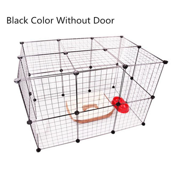 DIY Pet Fences Dog Cage Playpen Iron Net Cat Puppy Kennel House Animal Bird Rabbit Guinea Pig Playing Sleeping Room