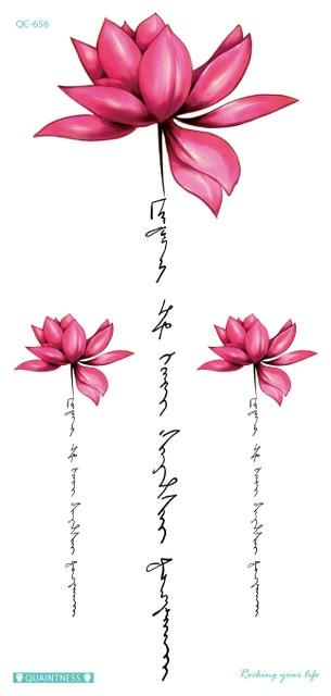 Latest 2019 fashional temporary tattoo designs with peony lotus peach peacock tatoo designs waterproof body art sticker women