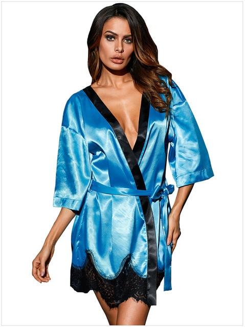 Mossovy 3pc Female Sexy Lingerie Plus Size 4xl 5xl 6xl Flower Peacock Rayon Kimono Nightdress Erotic Women Sexy Costumes Apparel